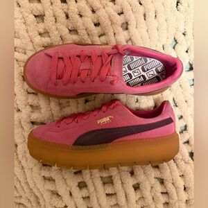 Puma Trace Platform Sneaker Suede Pink - Size 8